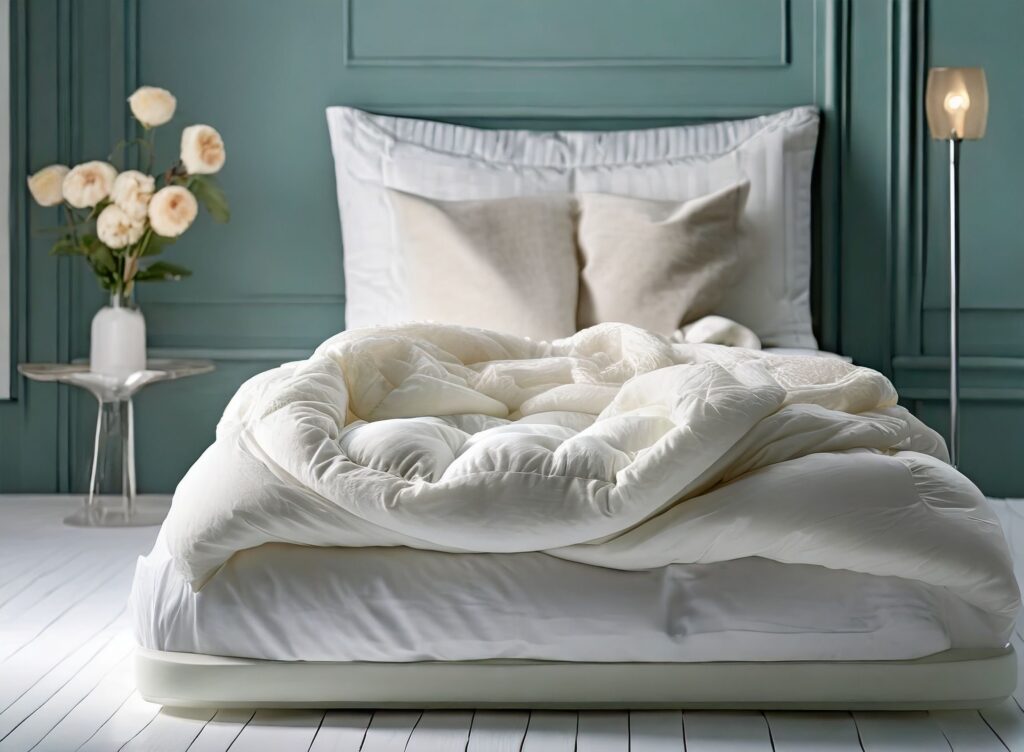 Merinowollen deken op bed