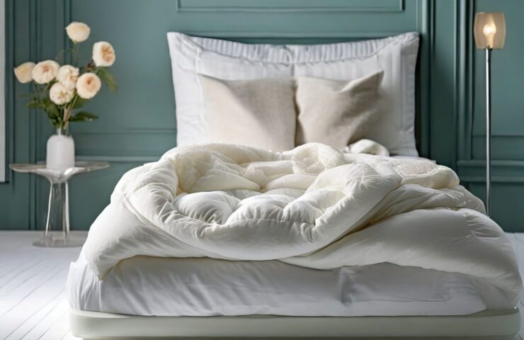 Merinowollen deken op bed